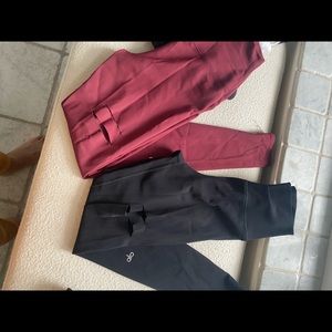 2 pairs of alo ripped leggings